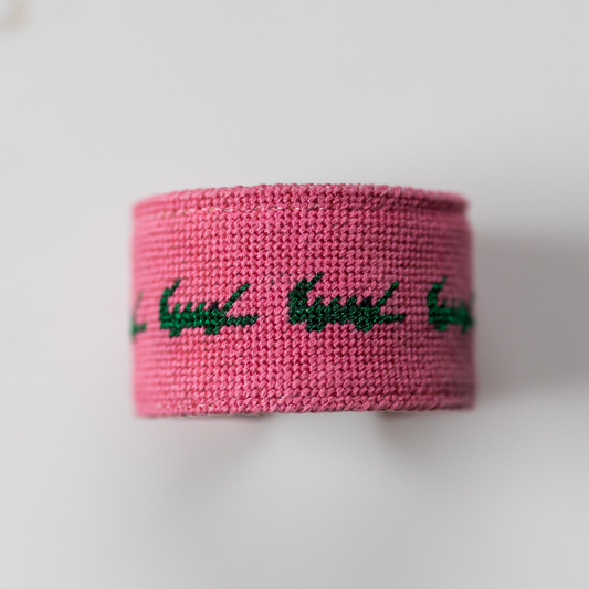 Later Gator Needlepoint Cuff Bracelet