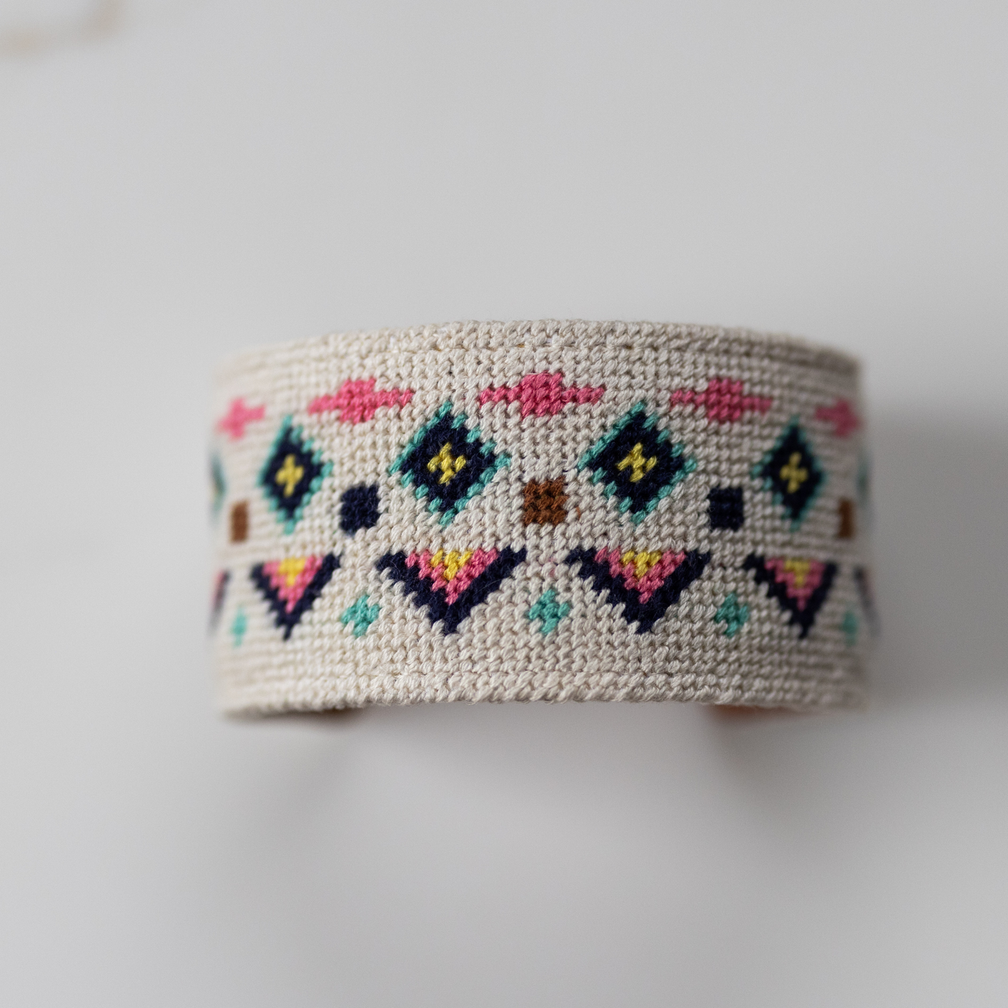 Desert Diamonds Needlepoint Cuff