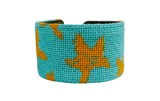 Francesca Joy Starfish Needlepoint Cuff Bracelet