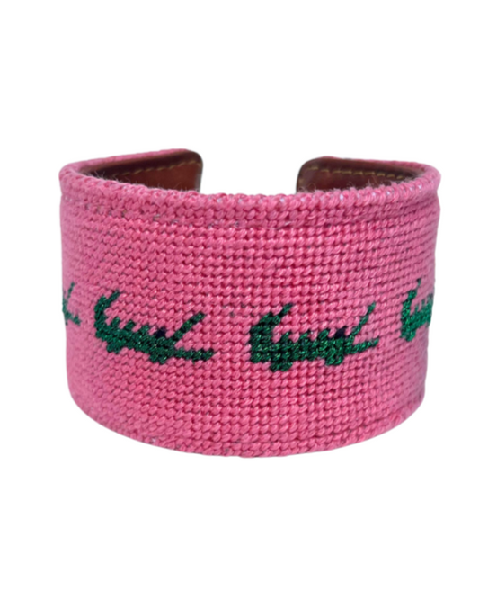Later Gator Needlepoint Cuff Bracelet
