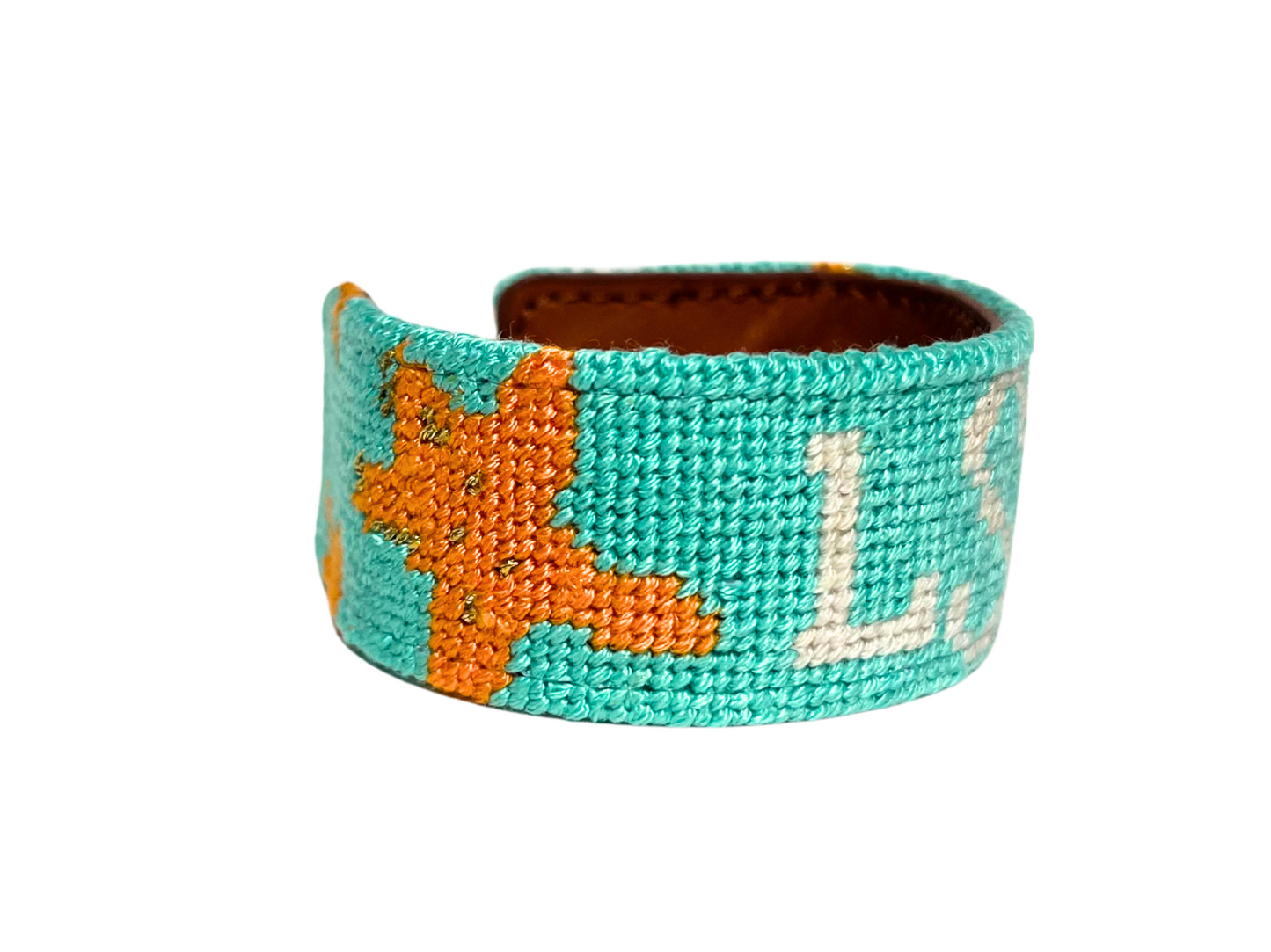 Monogram Needlepoint Cuff Bracelet - Francesca Joy Starfish