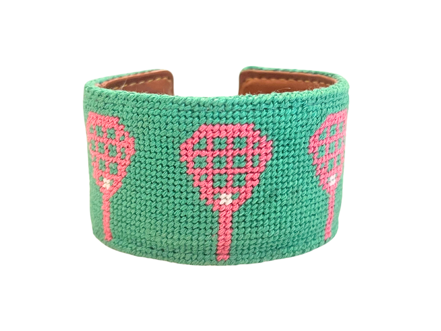 Needlepoint Lacrosse Cuff Bracelet