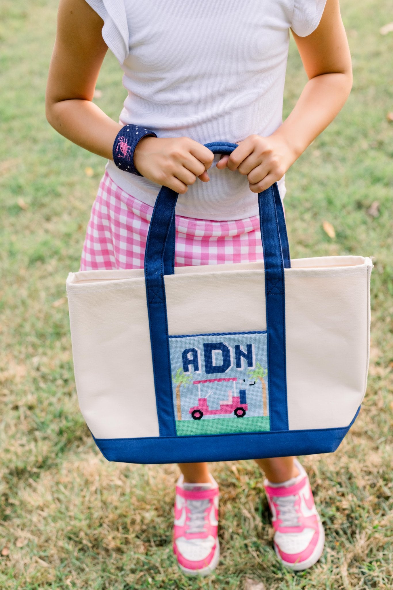 Monogram Golf Needlepoint Tote Bag - made to order!