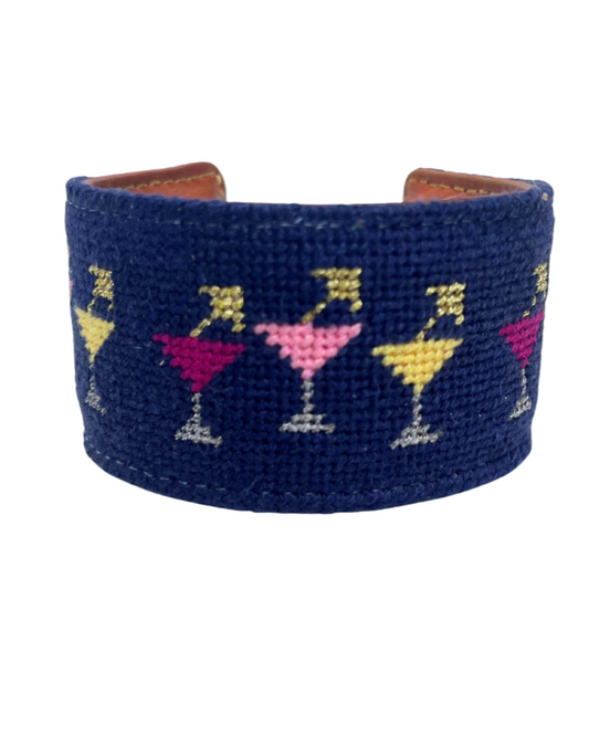 Cocktail Hour Needlepoint Cuff