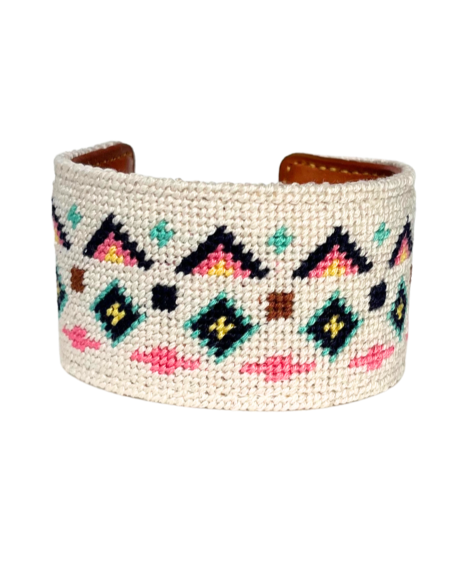 Desert Diamonds Needlepoint Cuff