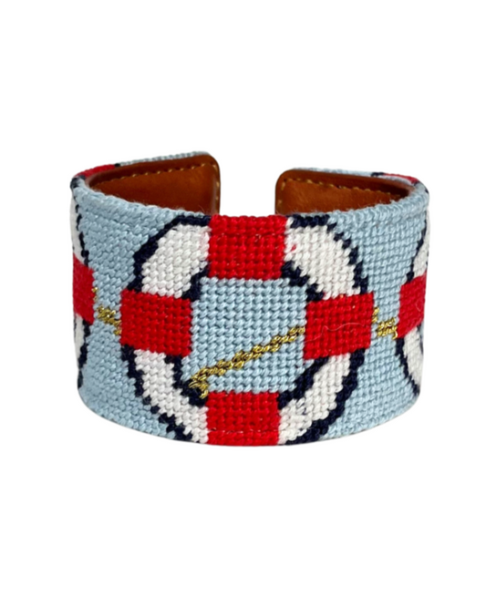 Lifesaver Needlepoint Cuff