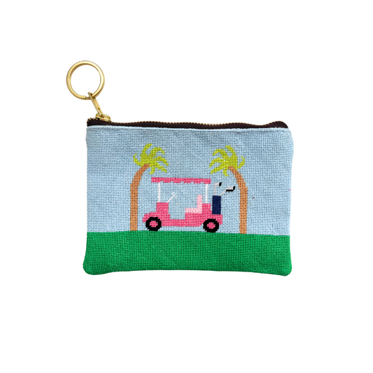 Needlepoint Golf Ball and Tee Bag