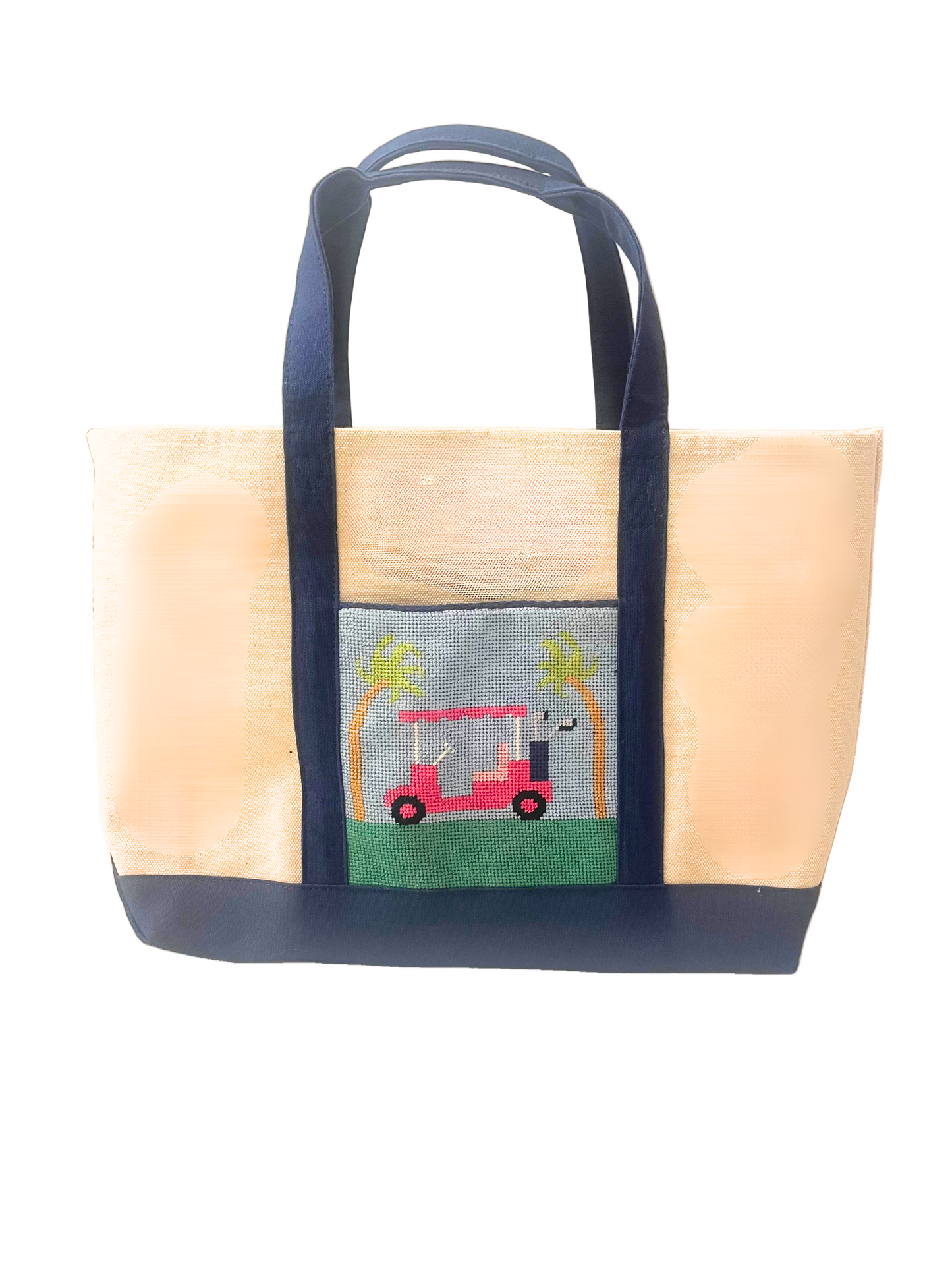 Needlepoint Golf Tote Bag